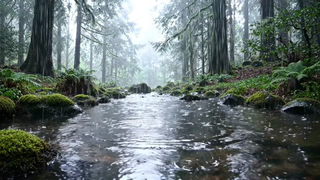 A series of concentric water rings in perfect sequence
